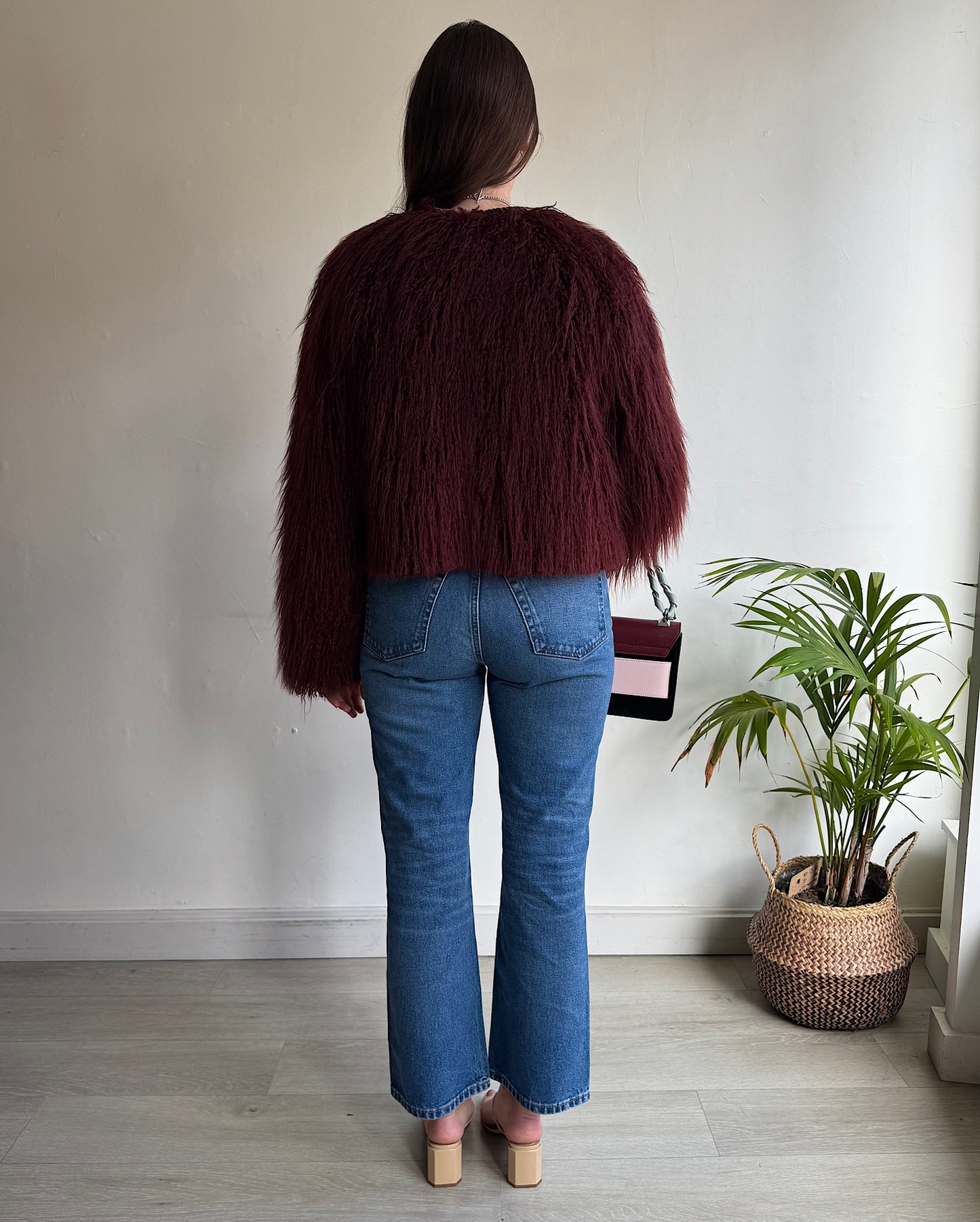 Faux Shearling Jacket ~ Size S