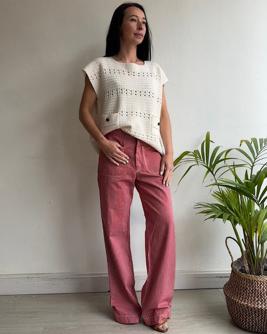 See By Chloe Cream Knitted Top ~ Size 8