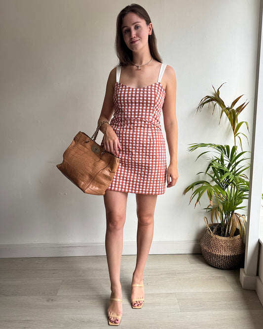 Check Mini Dress ~ Size 8/10