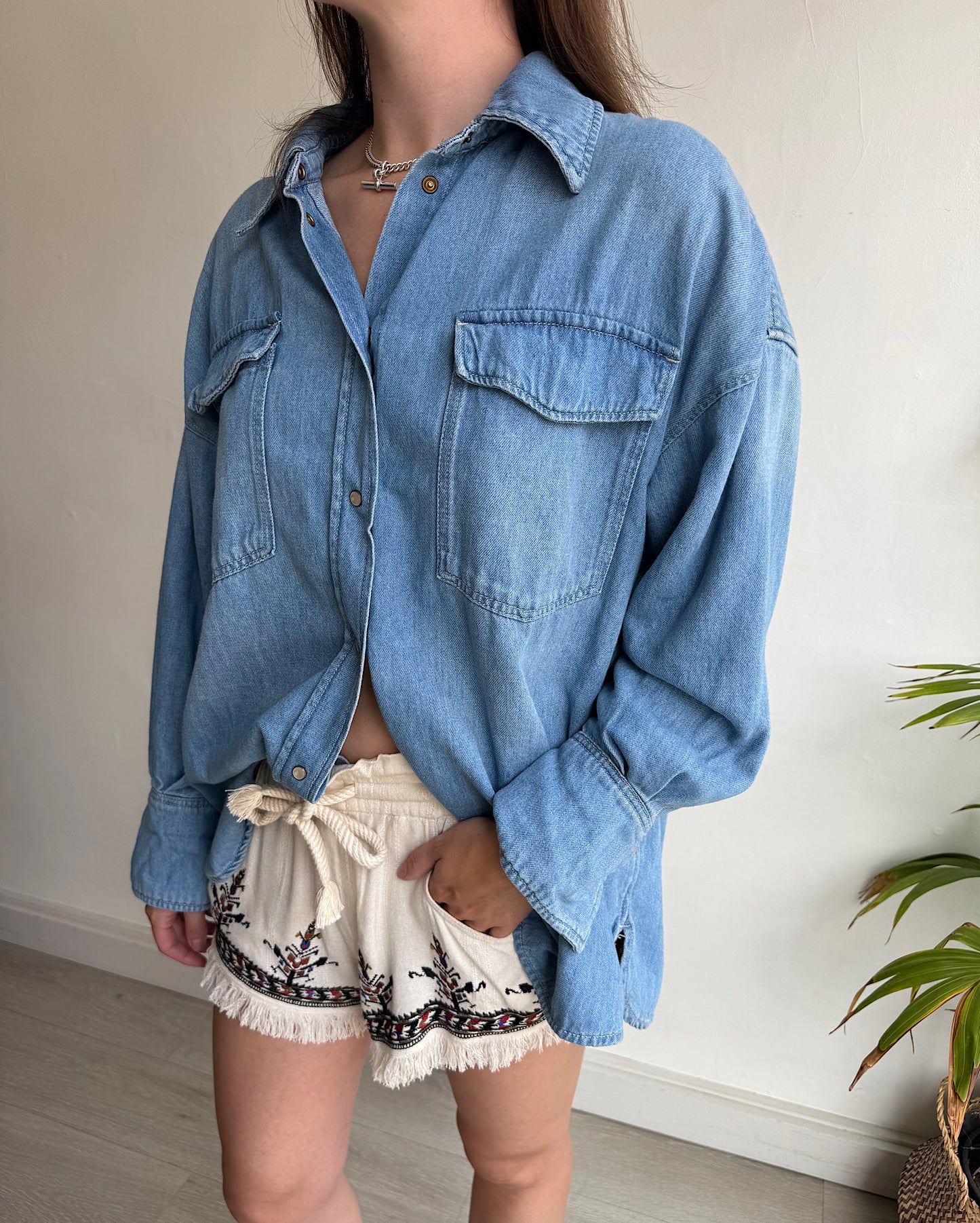 Denim Shirt ~ Oversized S