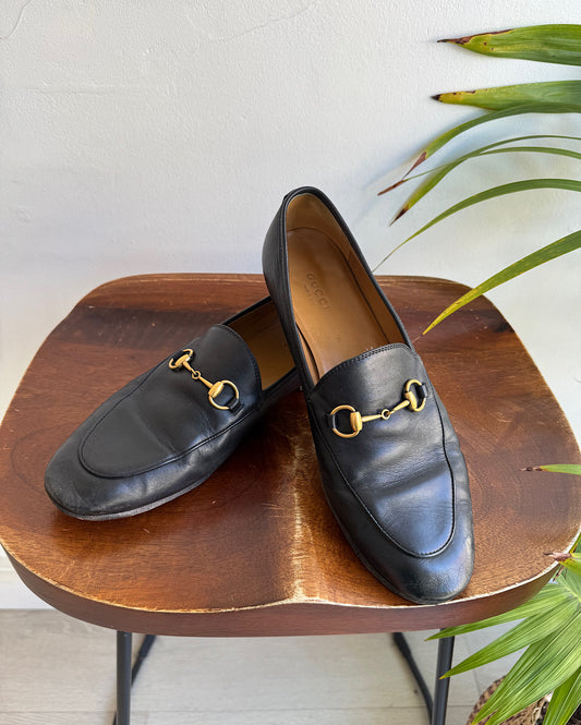 Black Horsebit Loafers ~ Size 6
