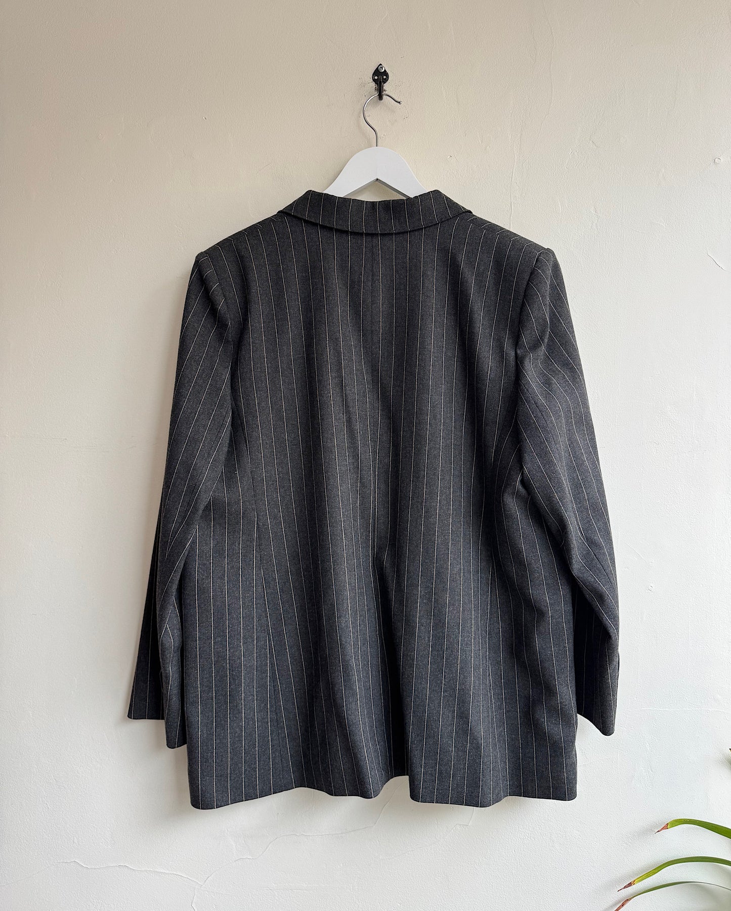 Charcoal Pinstripe Blazer ~ Size 16