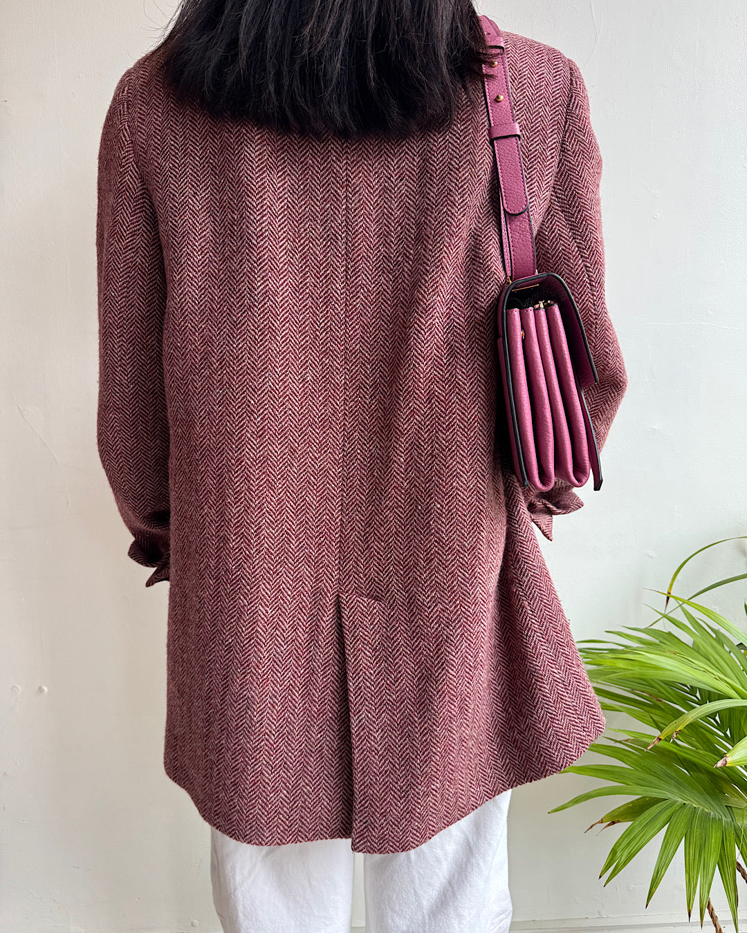 BASH Pink Herringbone Jacket ~ Size 10