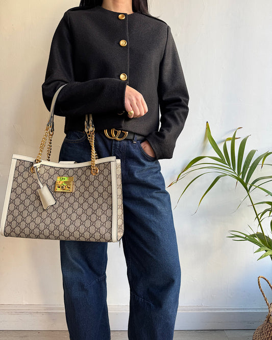 Old Money Cropped Jacket ~ Size 8