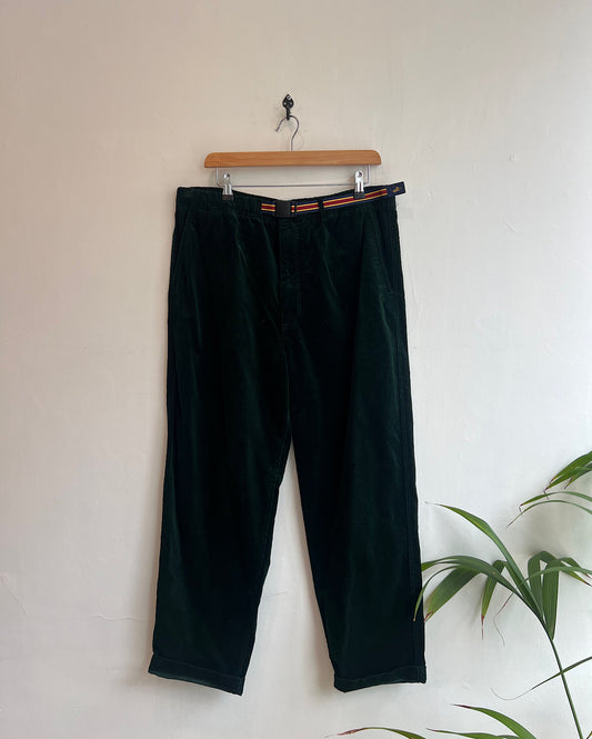 Green Cord Trousers ~ Size L