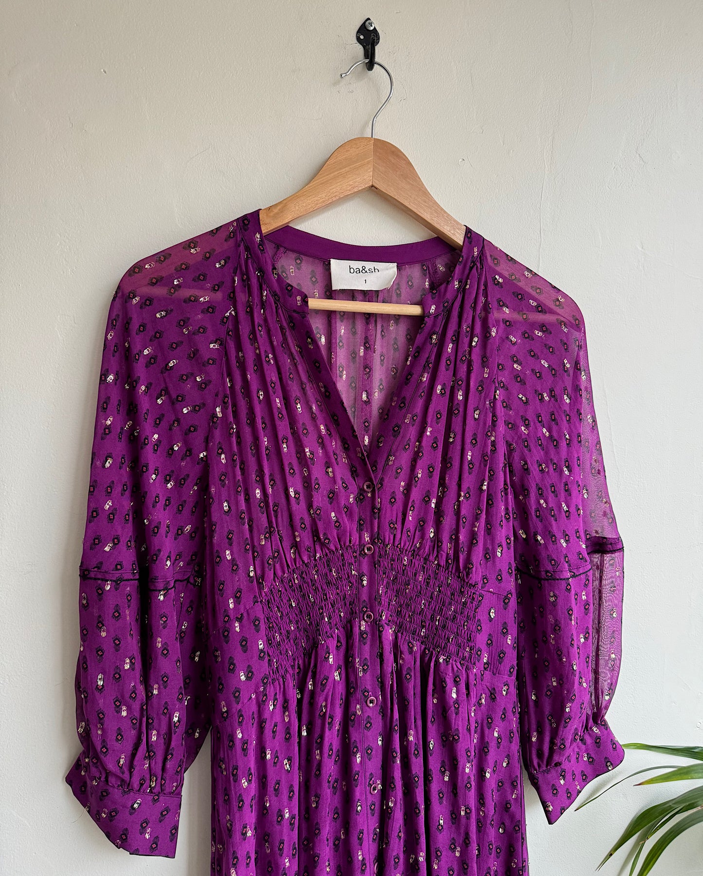 Purple Lurex Dress ~ Size S