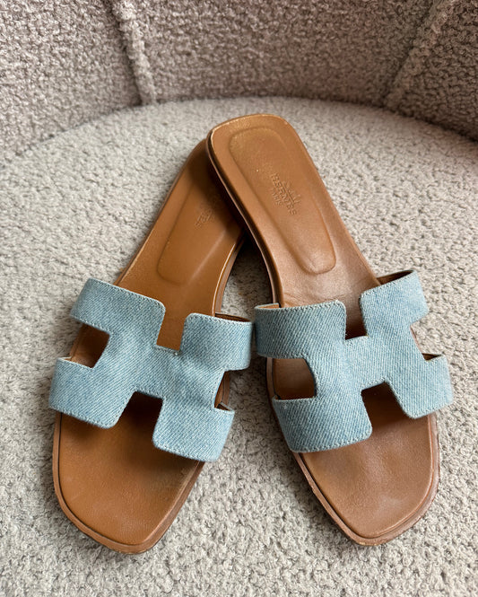 Denim Oran Sandals ~ Size 5.5