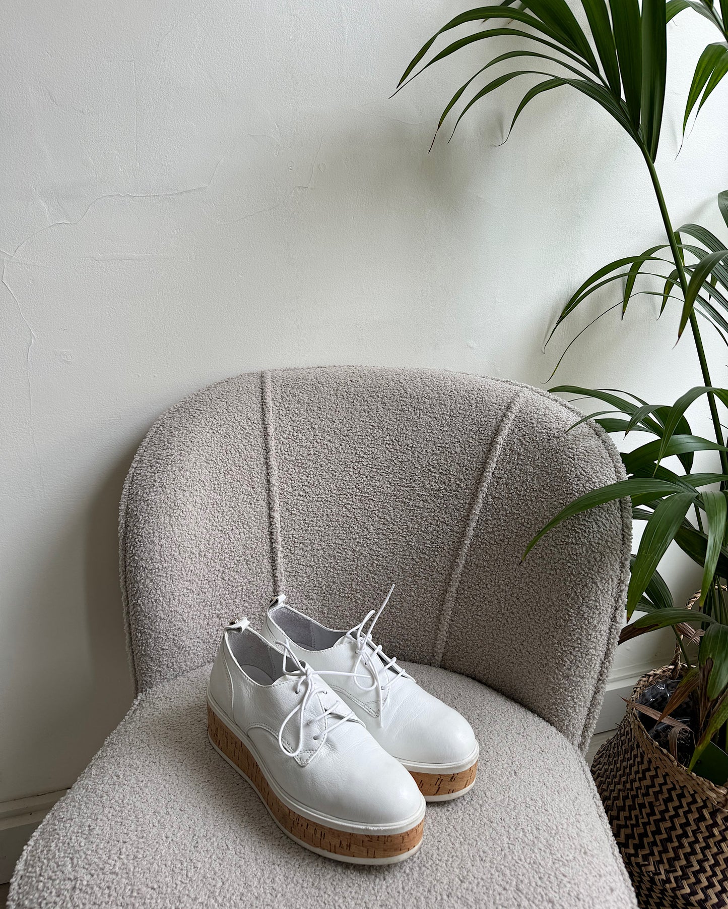 White Leather Shoes ~ Size 4