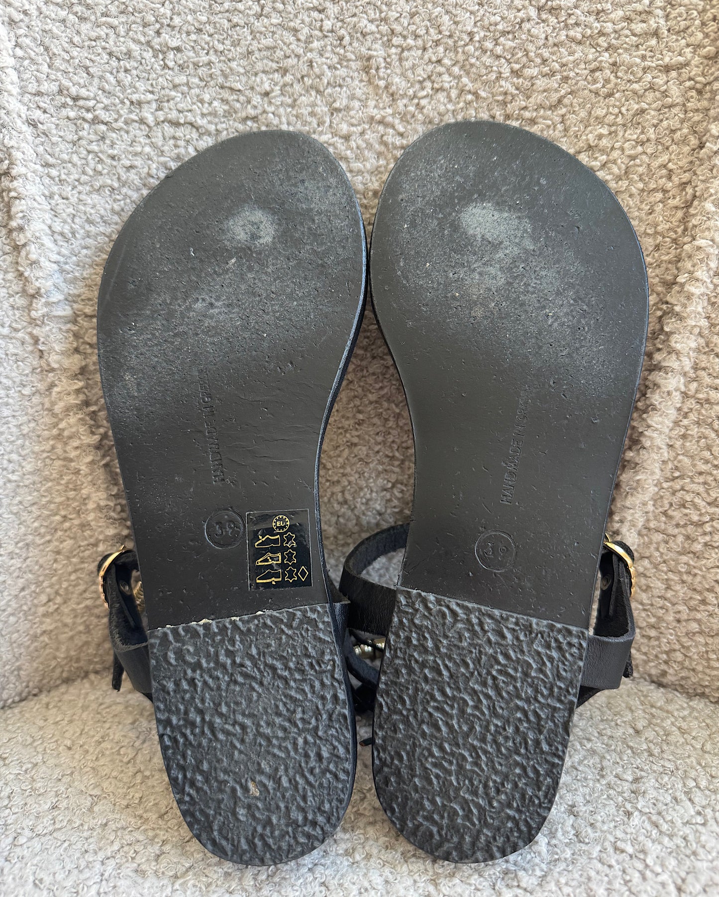 Black & Gold Sandals ~ Size 6
