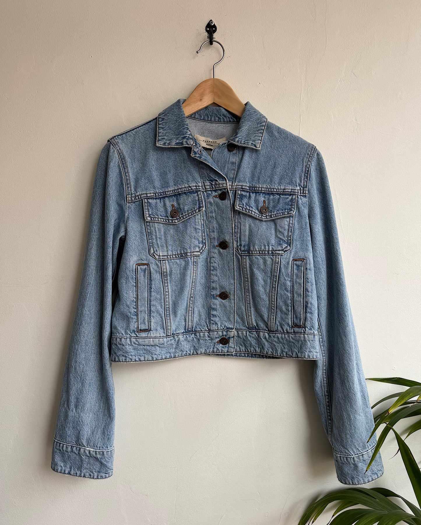 Denim Cropped Jacket ~ Size 8