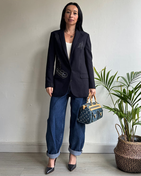 Embellished Navy Blazer ~ Size 10