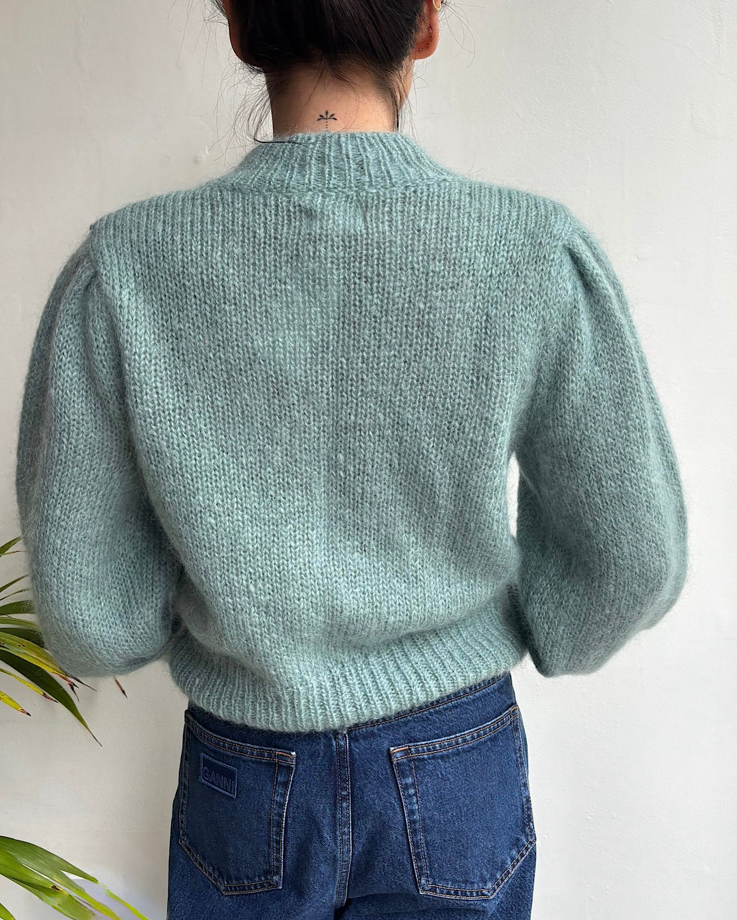 Green Mohair Cardigan ~ Size XS