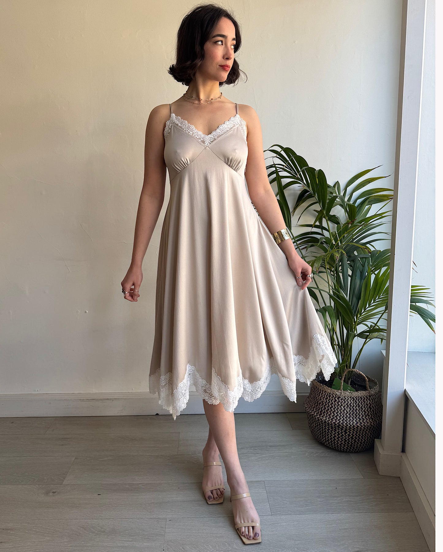 Satin Slip Dress ~ Size M