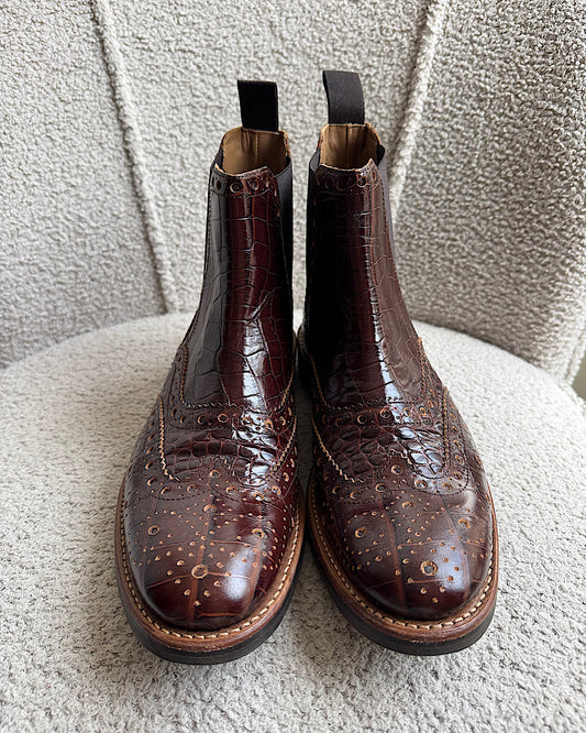 Grenson Brown Leather Brogue Boots ~ Size 6