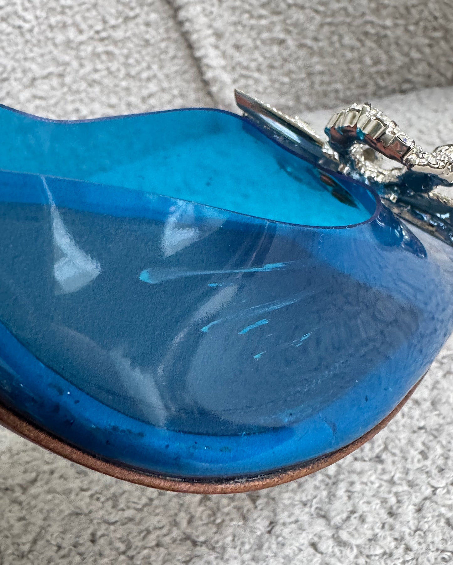 Blue Rosie Glass Slingbacks ~ Size 6.5