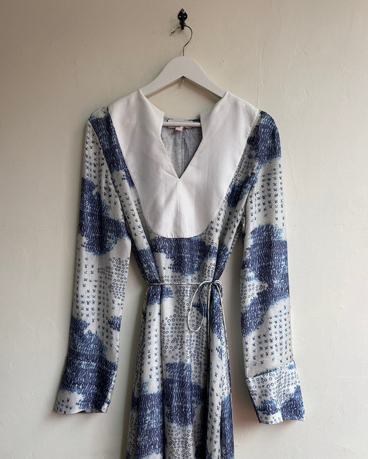 Silk Patterned Dress ~ Size M