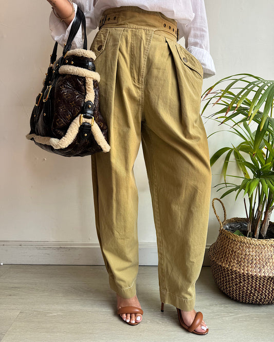 Ulla Johnson Camel Barrel Leg Trousers ~ Size 10