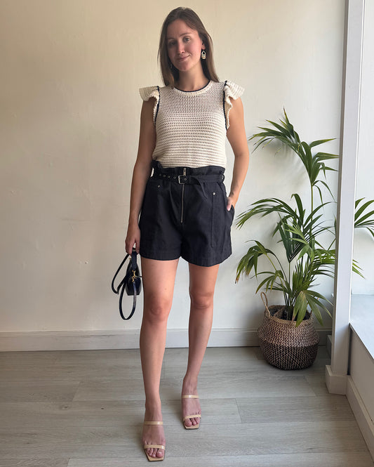 SALE Navy Belted Shorts ~ Size 8