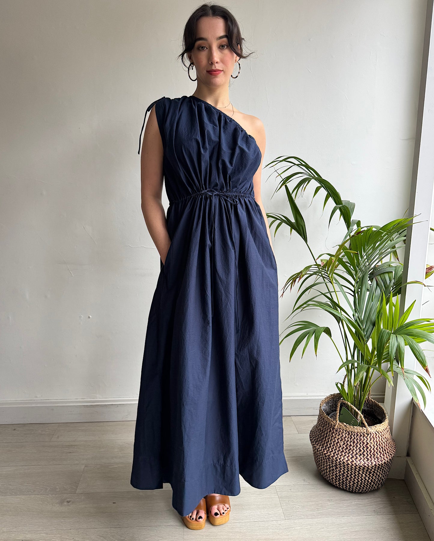 Navy Asymmetric Dress ~ Size 10