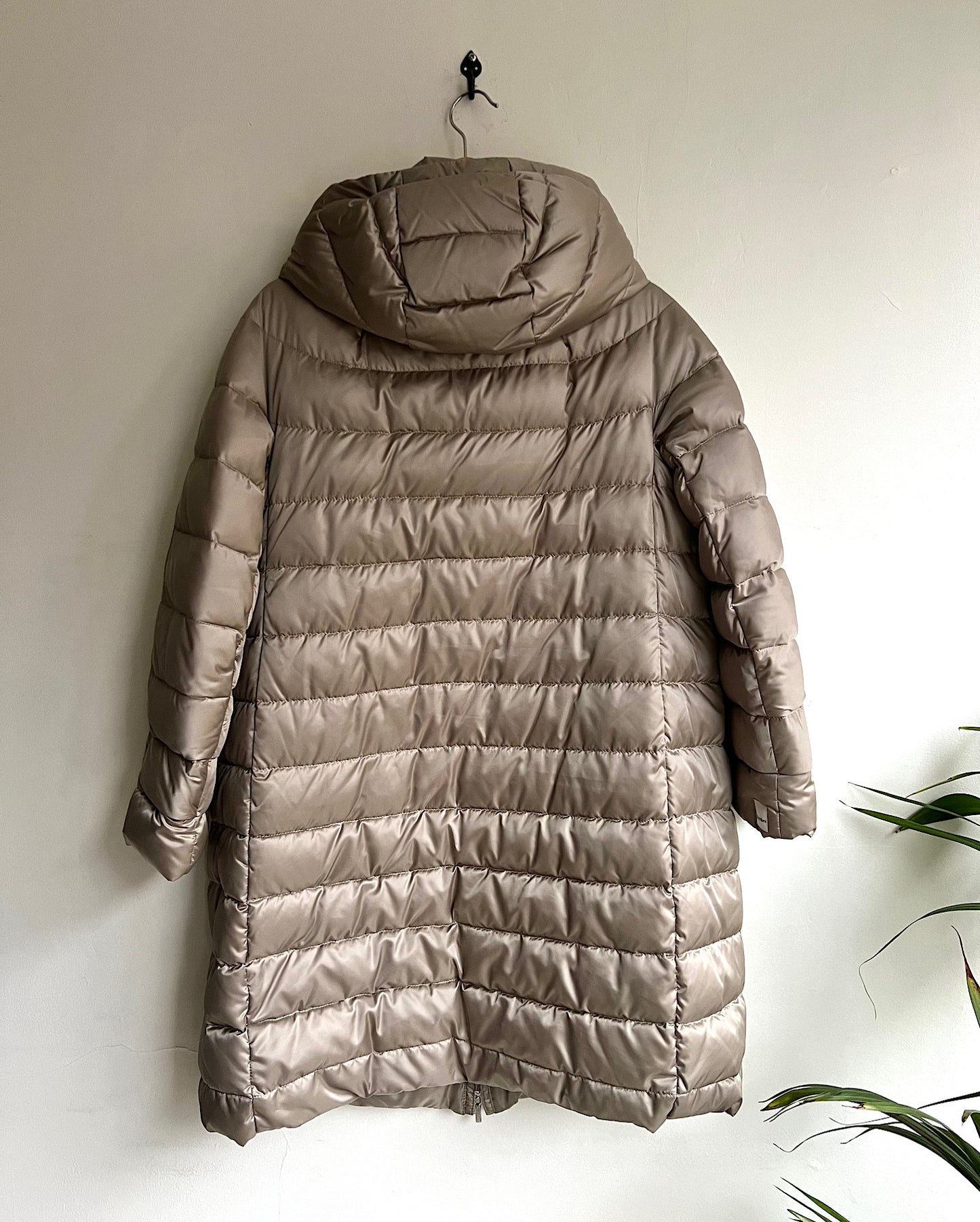 Silver-grey Quilted Parka ~ Size 14