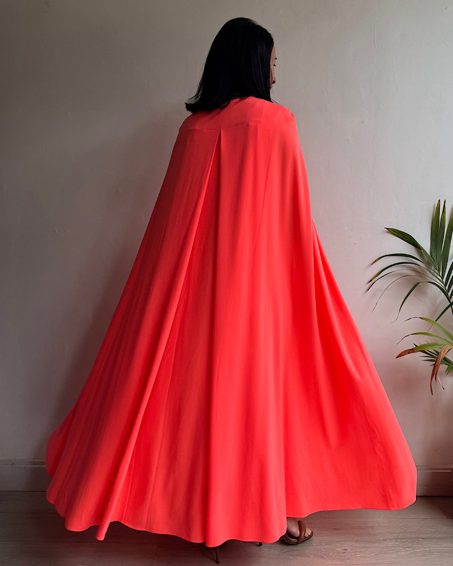 Bright Pink Cape Dress ~ Size 8