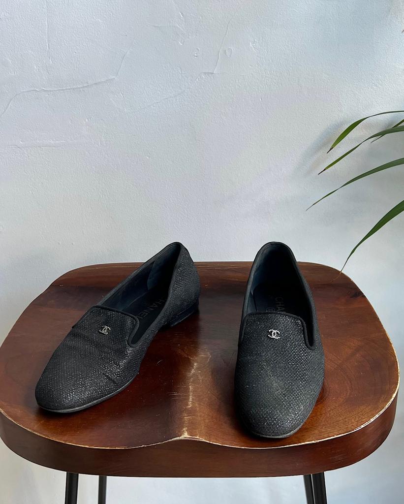 SALE - Black Loafers ~ Size 38/5