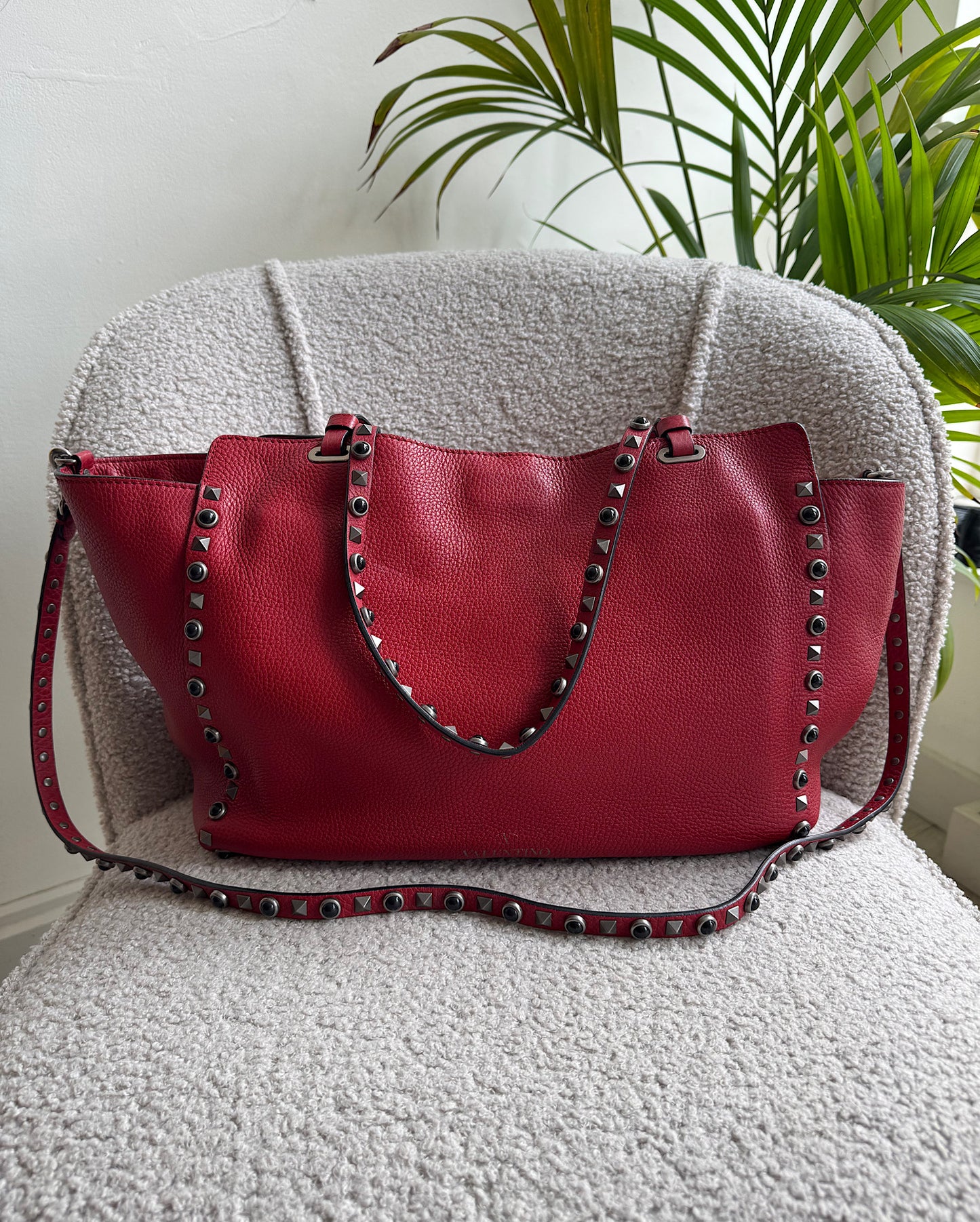 Red Rockstud Tote