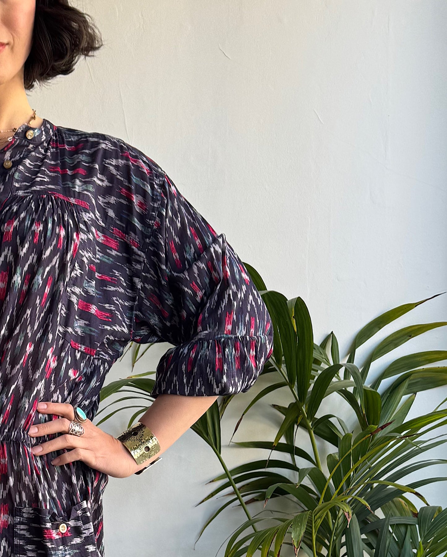 Purple Ikat Playsuit ~ Size 8