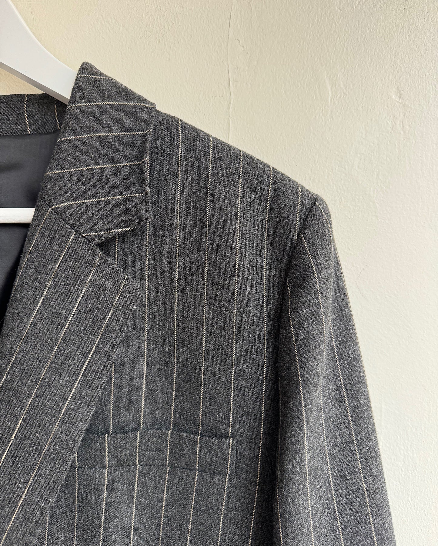 Charcoal Pinstripe Blazer ~ Size 16