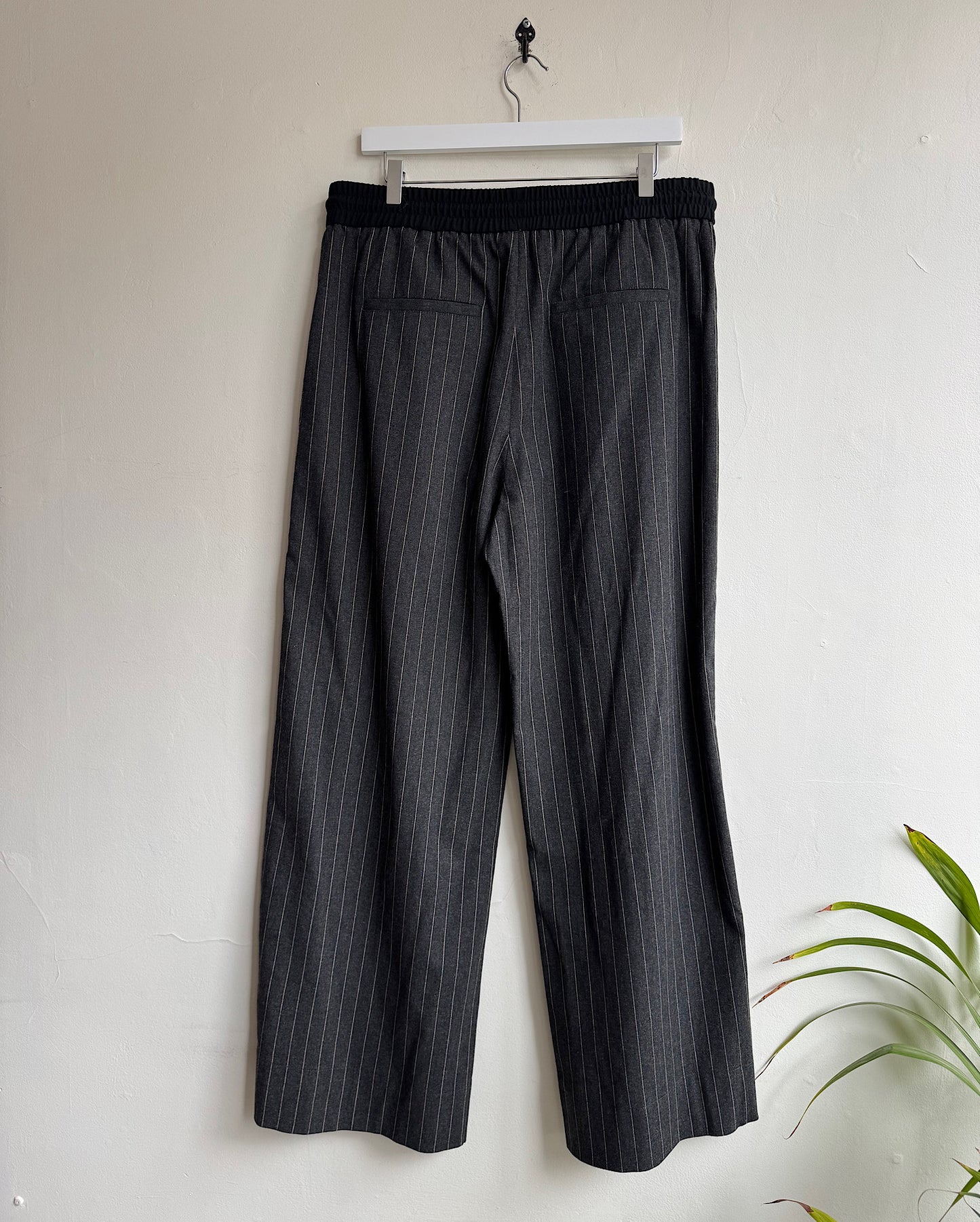 Charcoal Pinstripe Trousers ~ Size 16