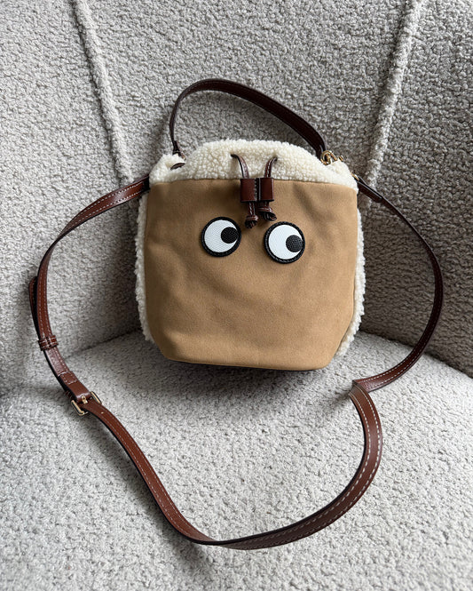 Shearling “Eyes” Bag ~ Size Mini