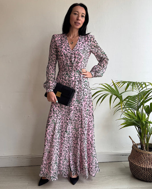 Saloni Floral Maxi Dress ~ Size 6