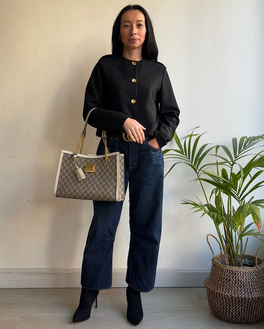 Old Money Cropped Jacket ~ Size 8