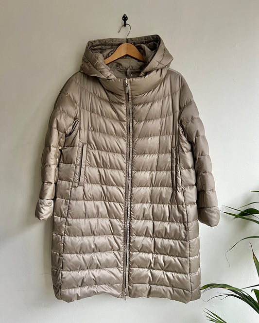 Silver-grey Quilted Parka ~ Size 14