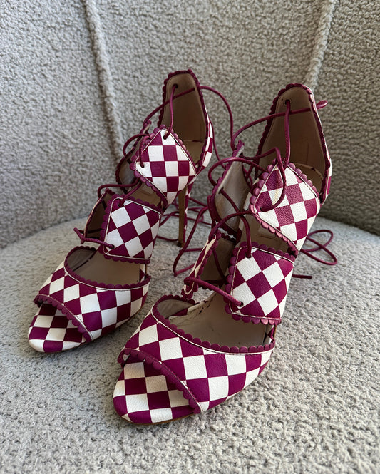 Checkered Peeptoes ~ Size 4