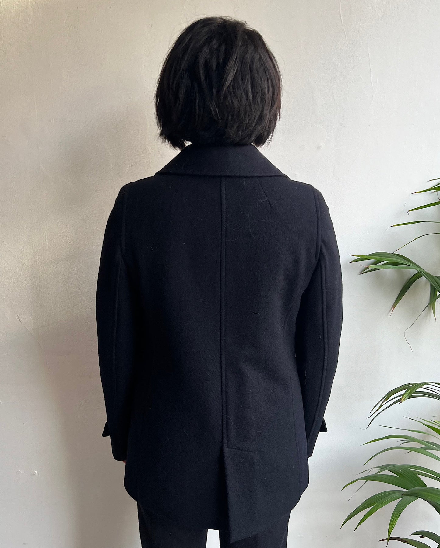 Black Wool Coat ~ Size S