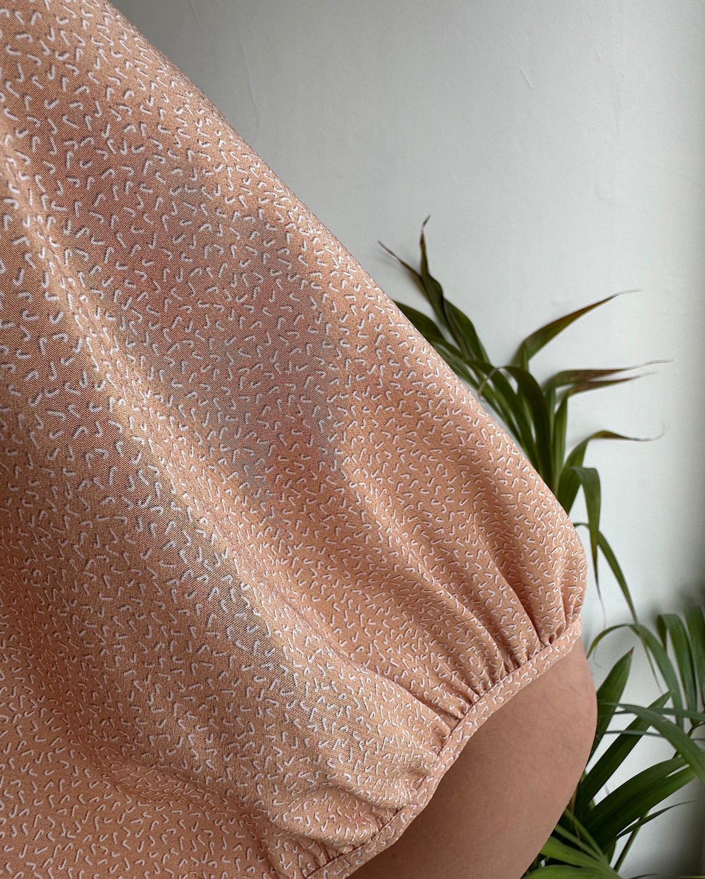 Peach Silk Blouse ~ Oversized 8