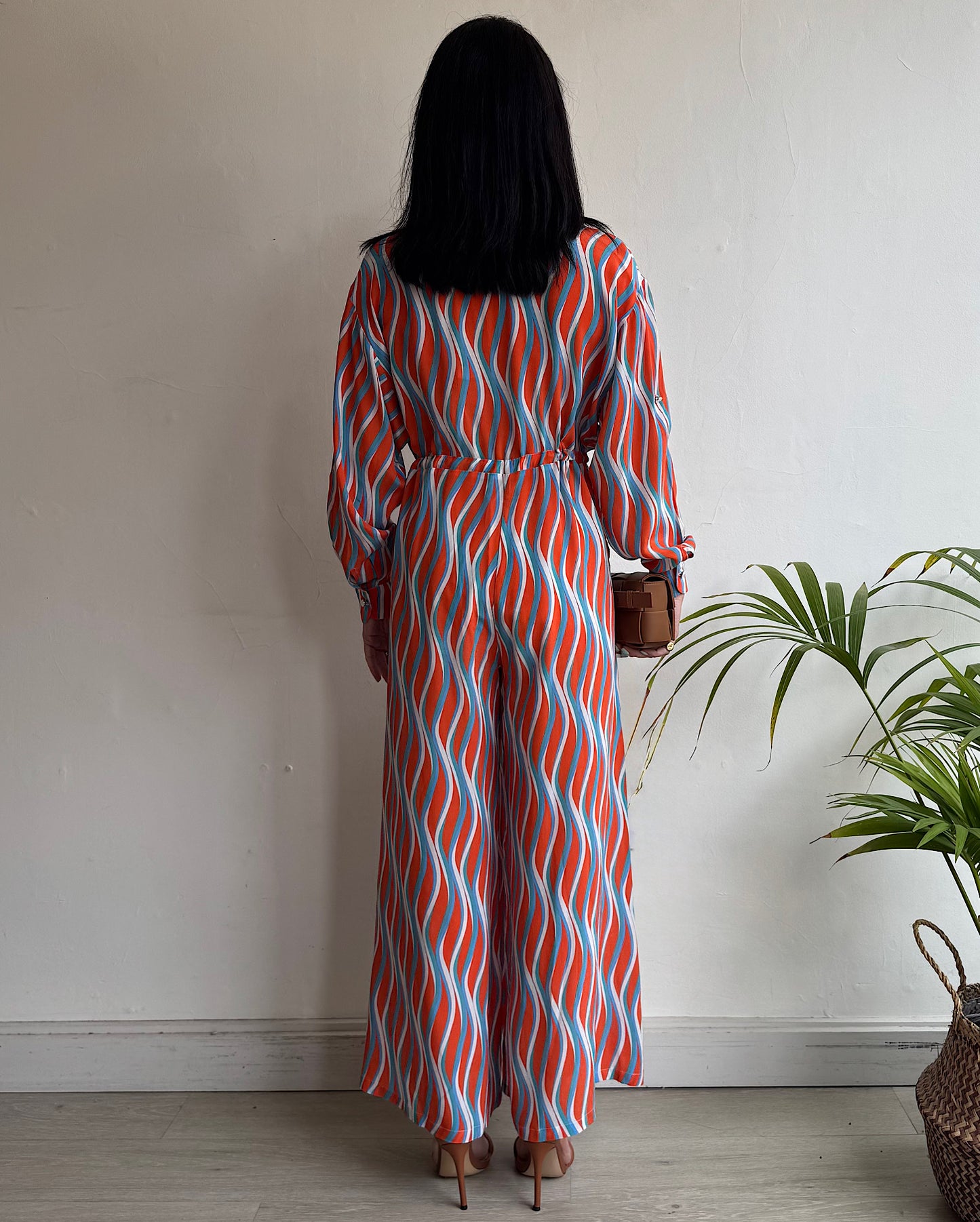 Paolita Geometric Silk Jumpsuit ~ Size XS