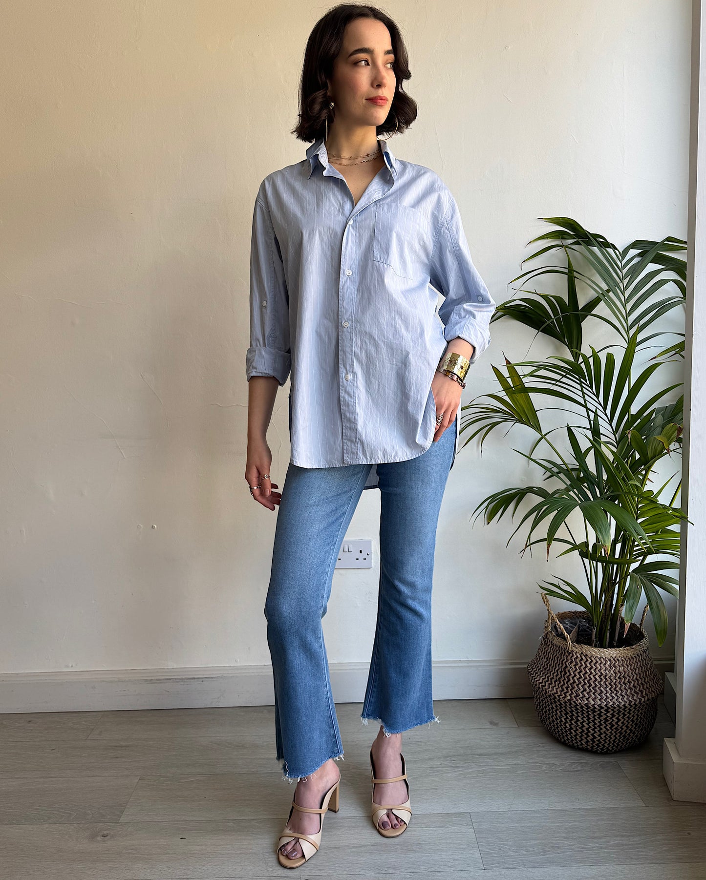 “Kayla” Pinstripe Shirt ~ Size S