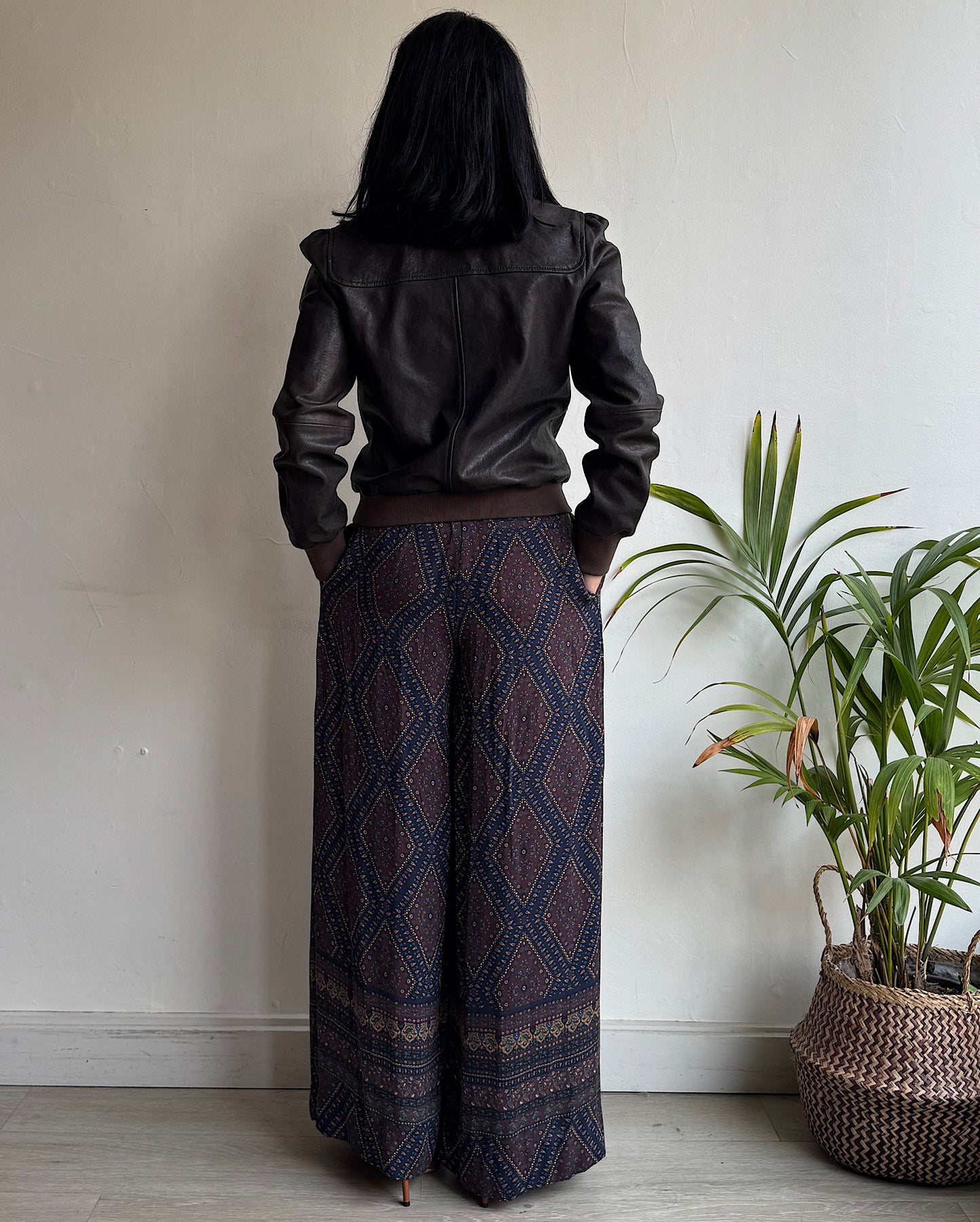 Brown Leather Jacket ~ Size 8