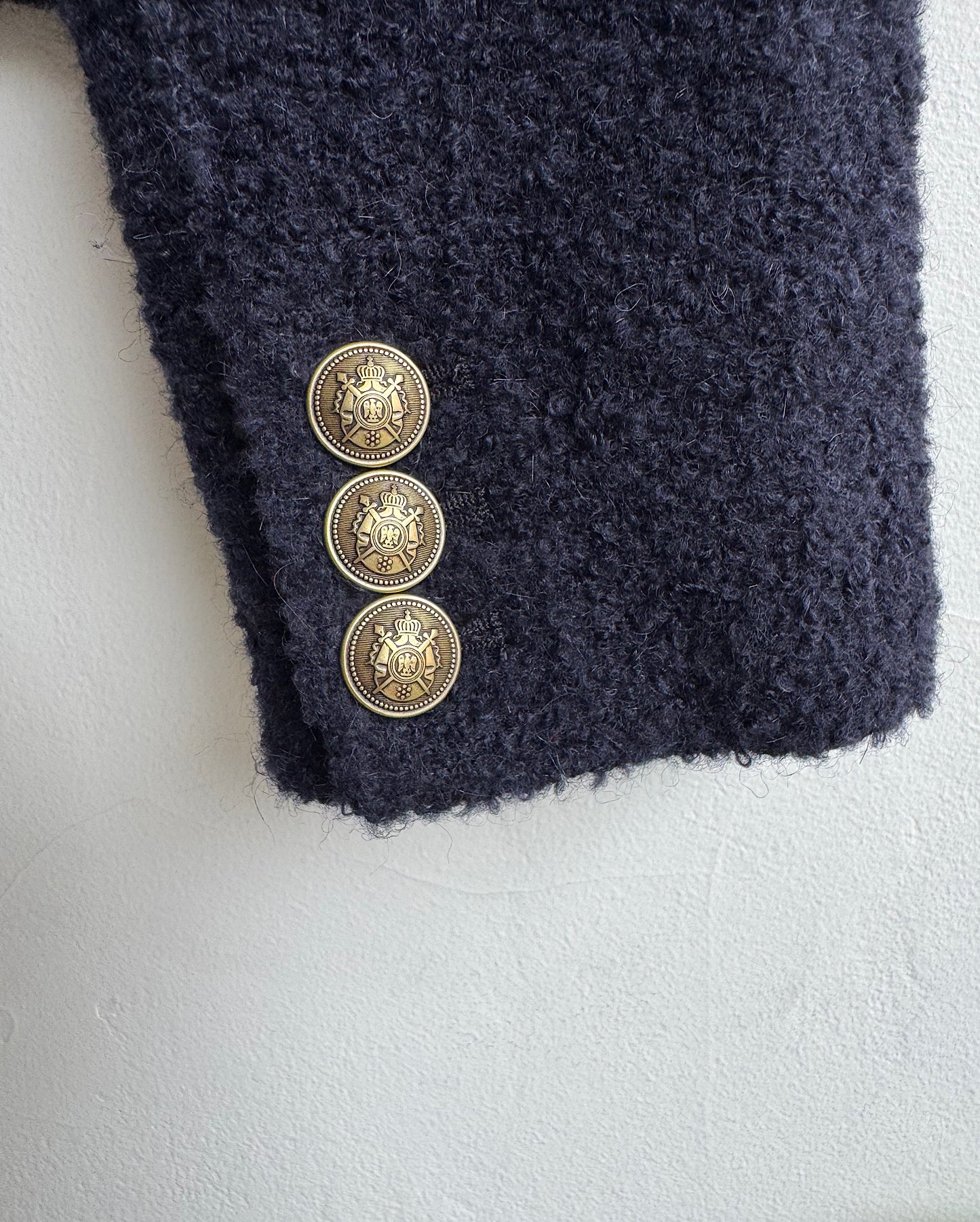 Navy Boucle Jacket ~ Size 16