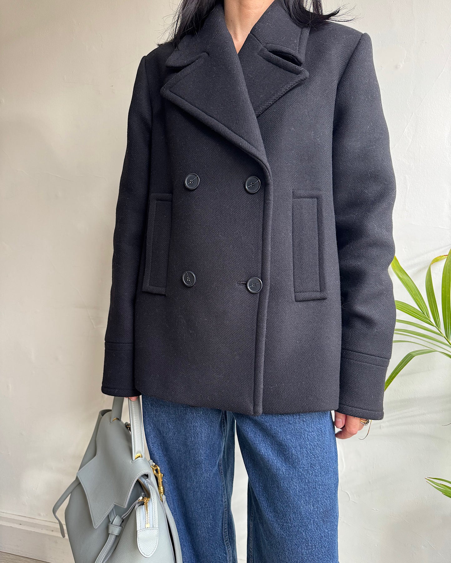Black Pea Coat ~ Size 10