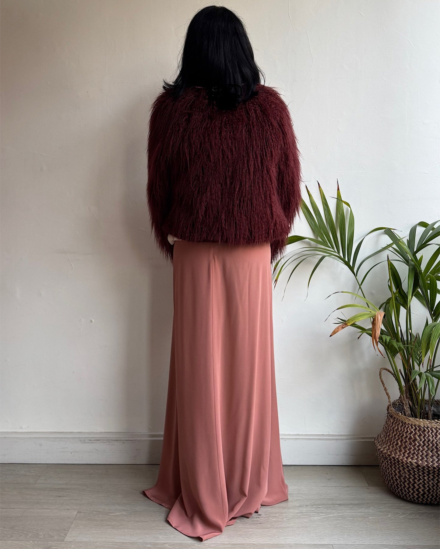 Pink Silk Skirt ~ Size XS