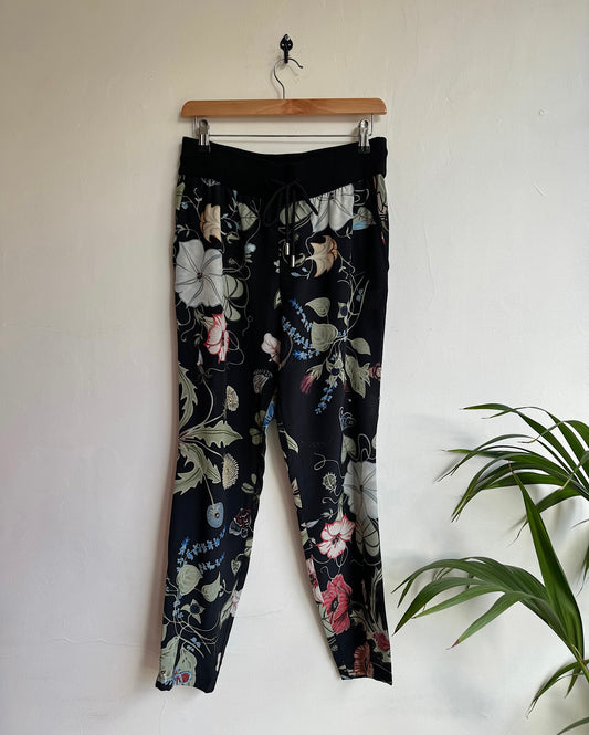 Patterned Silk Trousers ~ Size 10