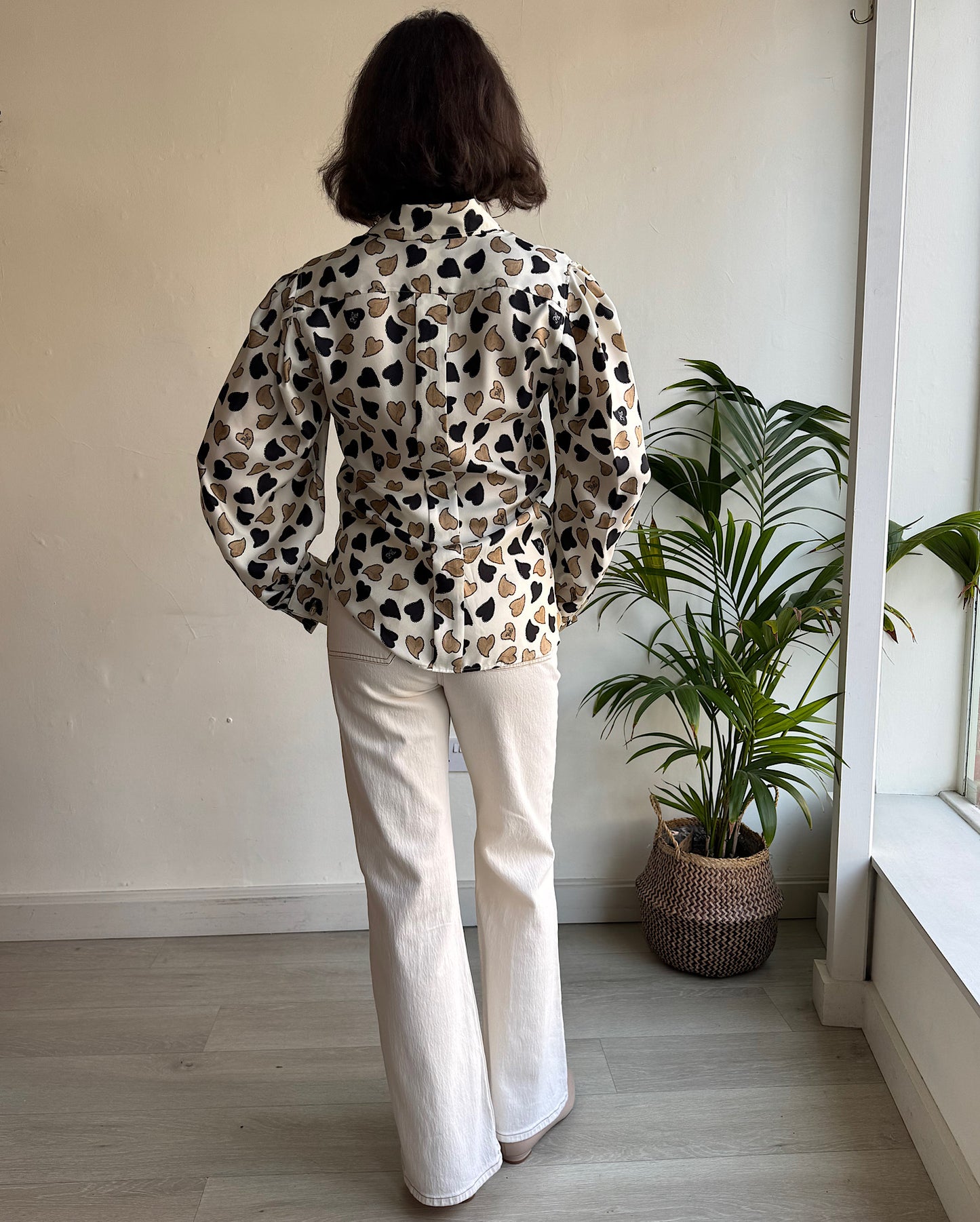 Heart Print Blouse ~ Size 10