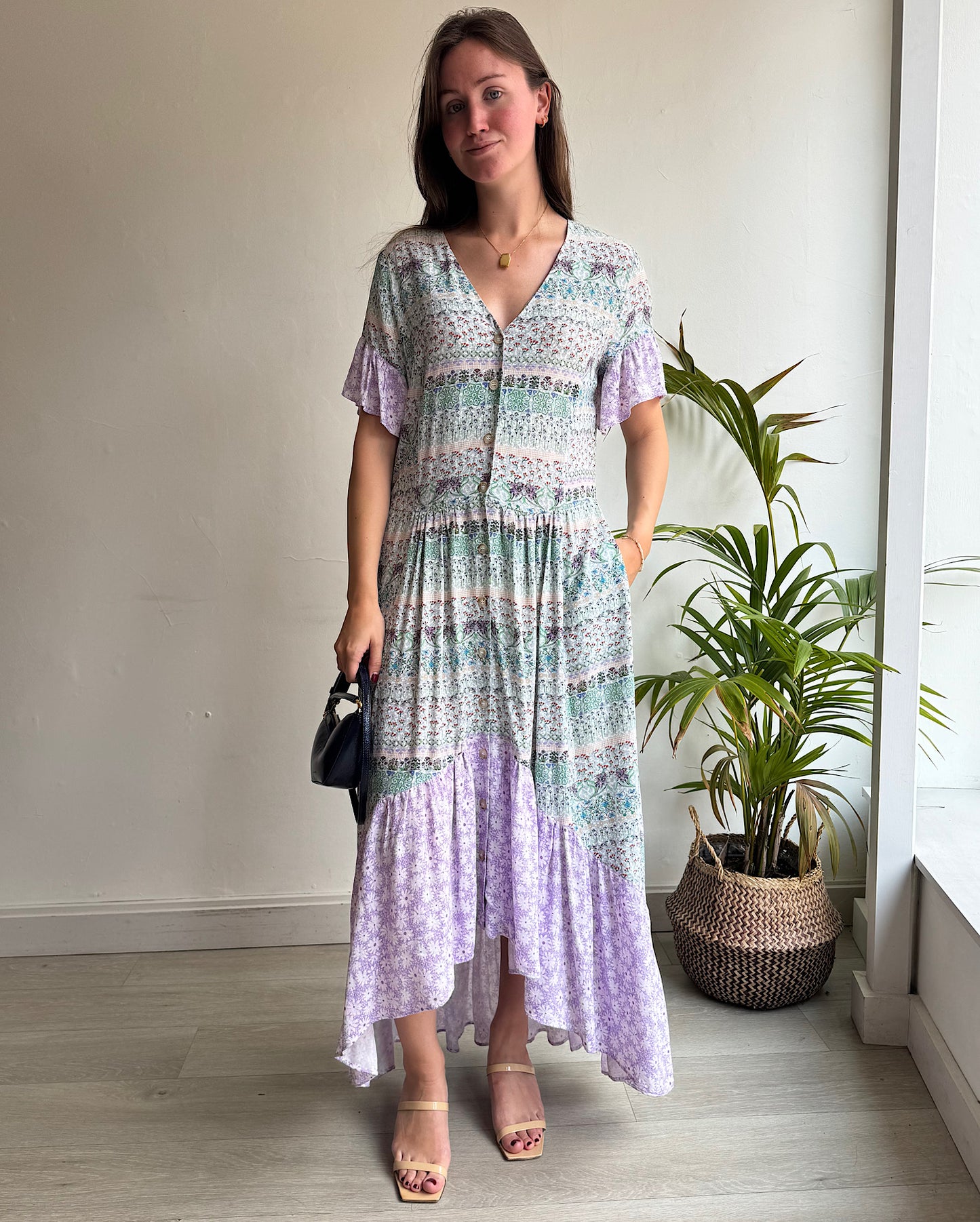 Floral Maxi Dress ~ Size XS