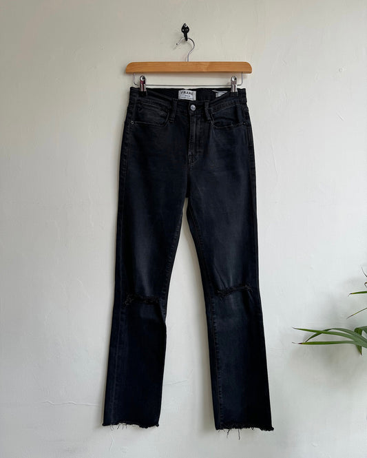 Faded Black Straight Jeans ~ Size 27