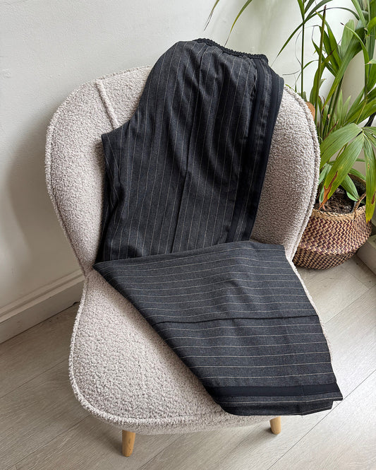Charcoal Pinstripe Trousers ~ Size 16