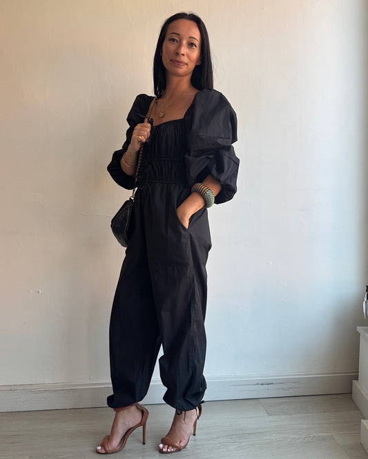 Ulla Johnson Black Cotton Jumpsuit ~ Size 8/10