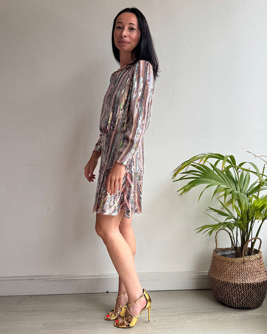 Rixo Kyla Sequin Mini Dress ~ Size S